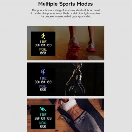 1.3 Inches Touchscreen Smart Bracelet Heart Rate Blood Pressure Multi-Sport Mode BT Watch IP67 Waterproof Smartwatches for Men Women Compatible with Android/ iOS 1.3 Inches Touchscreen Smart Bracelet Heart Rate Blood Pressure Multi-Sport Mode BT Watch IP67 Waterproof Smartwatches for Men Women Compatible with Android/ iOS