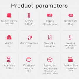 T1S Fitness Watch 1.3in Color Screen Sport Intelligent Fitness Tracker IP67 Waterproof Heart Rate Sleep Quality Temperature   Monitoring Wrist Watch