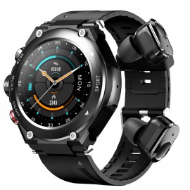 Smart Watch with Wirelessly Earbuds 2 in 1 Activity Bracelet BT Earphones MP3 Music Call Fitness Tracker Heart Rate Sleep Monitor Compatible with IOS Android Phones Smart Watch with Wirelessly Earbuds 2 in 1 Activity Bracelet BT Earphones MP3 Music Call Fitness Tracker Heart Rate Sleep Monitor Compatible with IOS Android Phones