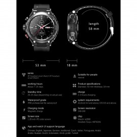 Smart Watch with Wirelessly Earbuds 2 in 1 Activity Bracelet BT Earphones MP3 Music Call Fitness Tracker Heart Rate Sleep Monitor Compatible with IOS Android Phones Smart Watch with Wirelessly Earbuds 2 in 1 Activity Bracelet BT Earphones MP3 Music Call Fitness Tracker Heart Rate Sleep Monitor Compatible with IOS Android Phones