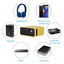YZ03 Mini LED Projector Portable LCD Display Video Projector 800 Lumens 320x240 Pixel for Cartoon Movies Small Pocket Home Phone Projector for Home Theater Outdoor Movies Projector with USB/AV/TF Interfaces YZ03 Mini LED Projector Portable LCD Display Video Projector 800 Lumens 320x240 Pixel for Cartoon Movies Small Pocket Home Phone Projector for Home Theater Outdoor Movies Projector with USB/AV/TF Interfaces
