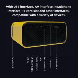 YZ03 Mini LED Projector Portable LCD Display Video Projector 800 Lumens 320x240 Pixel for Cartoon Movies Small Pocket Home Phone Projector for Home Theater Outdoor Movies Projector with USB/AV/TF Interfaces YZ03 Mini LED Projector Portable LCD Display Video Projector 800 Lumens 320x240 Pixel for Cartoon Movies Small Pocket Home Phone Projector for Home Theater Outdoor Movies Projector with USB/AV/TF Interfaces