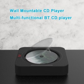 YHS-08C Portable CD Player Wall Mountable CD Music Player Bluetooth Remote Control FM Radio HiFi Speaker with USB 3.5mm LED Screen YHS-08C Portable CD Player Wall Mountable CD Music Player Bluetooth Remote Control FM Radio HiFi Speaker with USB 3.5mm LED Screen