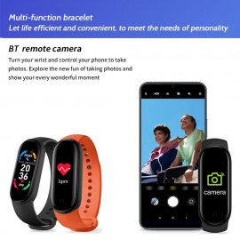 M6 Smart Bracelet Intelligent Watch Sport Fitness Tracker Heart Rate Sleep Monitor Smartwatch 0.96in Color Screen IP67 Waterproof Sports Wristband