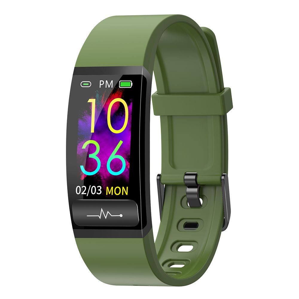 M8 Intelligent Bracelet Body Temperature Health Monitoring Electrocardiogram Analysis IP67 Waterproof Sport Tracker (Green)