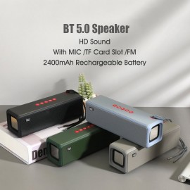 TG271 BT5.0 Wireless Speaker Built-in 2400mAh Lithium Battery With MIC TF Card USB Interface MP3 HiFi Stereo Audio Sound Bar Deep Bass Portable Speaker Wireless Device For Home Outdoor