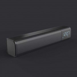 BT Soundbar Audio Player Wireless Speaker Subwoofer 3D Surround Speakers Clock TF USB for Home TV PC