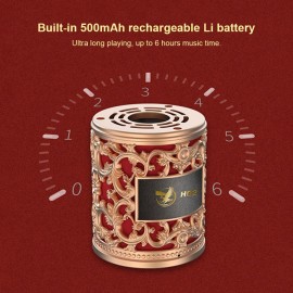 Wirelessly BT Speaker Retro Portable Loud Stereo Sound Built-in Mic HIFI Hollow-out Design Sound Box Wirelessly BT Speaker Retro Portable Loud Stereo Sound Built-in Mic HIFI Hollow-out Design Sound Box