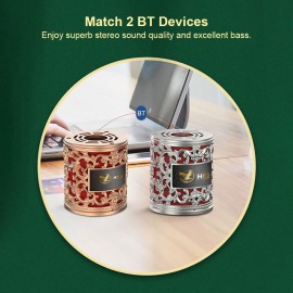 Wirelessly BT Speaker Retro Portable Loud Stereo Sound Built-in Mic HIFI Hollow-out Design Sound Box Wirelessly BT Speaker Retro Portable Loud Stereo Sound Built-in Mic HIFI Hollow-out Design Sound Box