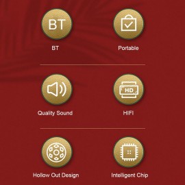 Wirelessly BT Speaker Retro Portable Loud Stereo Sound Built-in Mic HIFI Hollow-out Design Sound Box Wirelessly BT Speaker Retro Portable Loud Stereo Sound Built-in Mic HIFI Hollow-out Design Sound Box