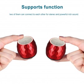 BM2C Mini Speaker TWS Connection Wireless Bluetooth Speakers with Lanyard Portable Sound Box Remote Shutter Rechargeable Battery Hands-free with Mic