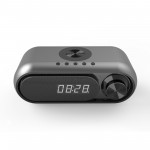 Bluetooth Speaker LED Digital Clock Multifunctional Sound Box Wireless Charger Desk Clock FM Radio Wireless Charging Device