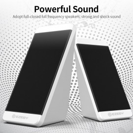 USB Wired Subwoofer Multimedia Desktop Speaker with Stereo Sound Effect Independent Volume Wire Control for PC Laptop Tablet