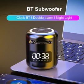 JM01 Portable Wireless BT 5.0 Speaker Alarm Clocks Wireless Loudspeakers Support TF Card/FM/AUX IN Hands-free with Mic JM01 Portable Wireless BT 5.0 Speaker Alarm Clocks Wireless Loudspeakers Support TF Card/FM/AUX IN Hands-free with Mic