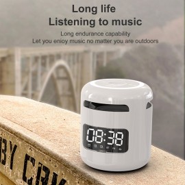 JM01 Portable Wireless BT 5.0 Speaker Alarm Clocks Wireless Loudspeakers Support TF Card/FM/AUX IN Hands-free with Mic JM01 Portable Wireless BT 5.0 Speaker Alarm Clocks Wireless Loudspeakers Support TF Card/FM/AUX IN Hands-free with Mic