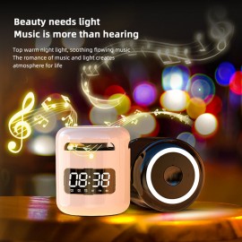 JM01 Portable Wireless BT 5.0 Speaker Alarm Clocks Wireless Loudspeakers Support TF Card/FM/AUX IN Hands-free with Mic JM01 Portable Wireless BT 5.0 Speaker Alarm Clocks Wireless Loudspeakers Support TF Card/FM/AUX IN Hands-free with Mic