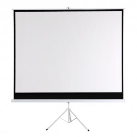 100-Inch HD Projection Screen Manual Pull Down 100Inch Diagonal Aspect Ratio 1:1 Projection Screen w/ Adjustable Length Tripod US Plug