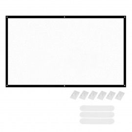 H84 84'' Portable Projector Screen HD 16:9 White Dacron 84 Inch Diagonal Video Projection Screen Foldable Wall Mounted for Home Theater Office Movies Indoors Outdoors