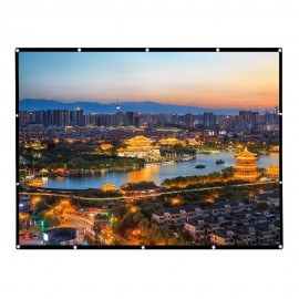 136'' Portable Projector Screen HD 16:9 White 136 Inch Diagonal Projection Screen Foldable Home Theater for Wall Projection Indoors Outdoors