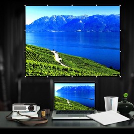 136'' Portable Projector Screen HD 16:9 White 136 Inch Diagonal Projection Screen Foldable Home Theater for Wall Projection Indoors Outdoors