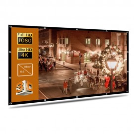 Portable Foldable Projector Screen High Definition Outdoor Home Cinema Theater 3D Movie (84inch, 16:9)