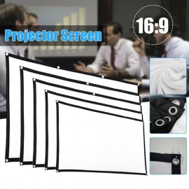 Foldable No Crease Soft Projector Screen Holes Hanging Portable Home Movie Meeting Screen (92inch 16:9)