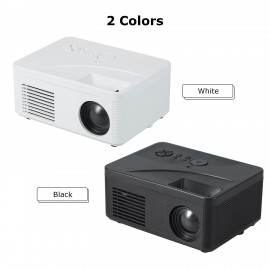 LCD LED Projector 400 Lumens Mini Portable Video Projector with Built-in Speaker Support HD / AV / USB / Audio 3.5mm Interface for Home Theater Entertainment