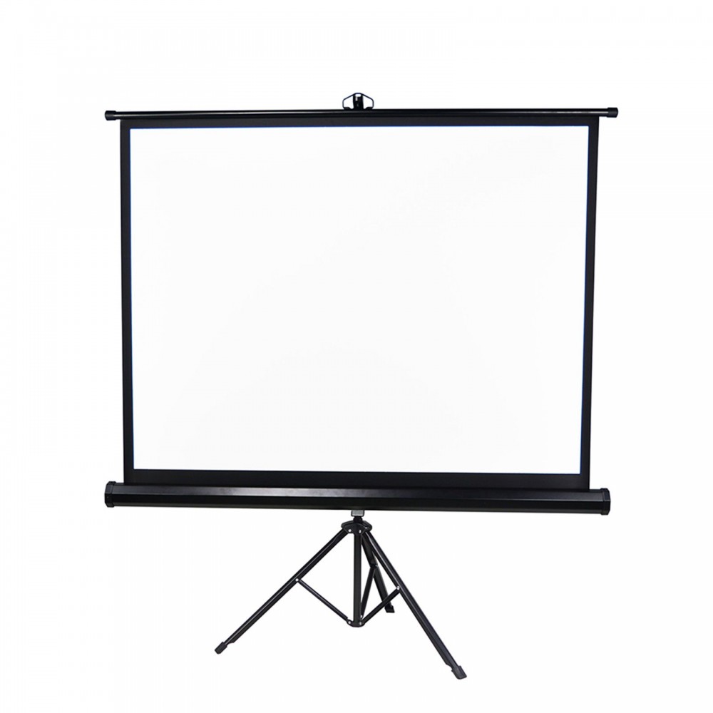 72 inches Projector Screen with Tripod Stand 4:3 Portable Projection Screen 4K 3D Projector Movies Screen for Home Office Indoor Outdoor Use