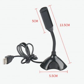 USB Computer Microphone with Stand Portable for PC Laptop Recording Gaming Online Chatting Desktop Omnidirectional Condenser Microphone